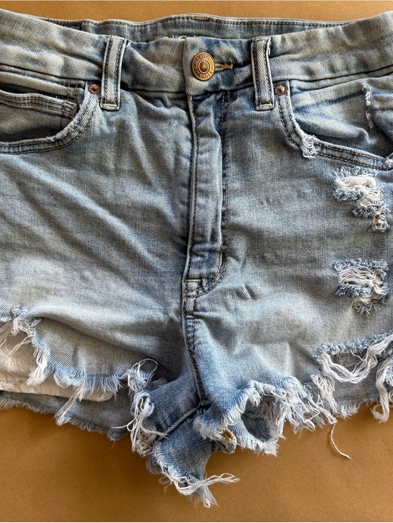 American Eagle Outfitters Pants - American Eagle Outfitters Light Blue Distressed Jean Shorts
